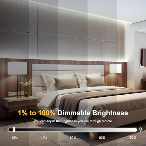 Tira LED COB 32.8ft 6000K con control remoto y adaptador 24V miniatura 2