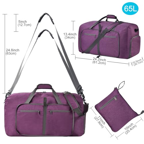 Image of Felipe Varela Foldable Duffle Bag for Travel Weekend Overnight Gym Camping