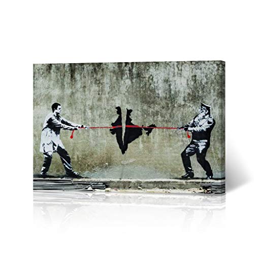 HB Art Design Tug of War Graffiti Mumbai Street Art Contemporary Canvas Wall Art Print Mural Painting Office Living Room Dorm Bedroom Bathroom Modern Home Decor Ready to Hang 8x12