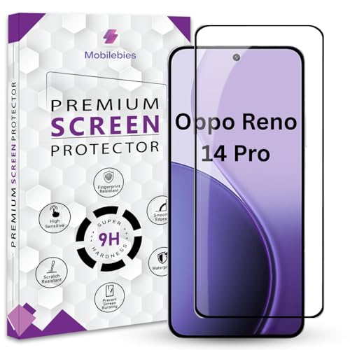 Image of Premium Tempered Glass Screen Protector Guard For Oppo Reno 14 Pro 5G (6.83 Inch, Pack of 1) | Edge to Edge Coverage With Easy to installation kit