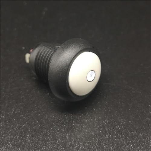 Interruptor de luz de 12 mm pulsador momentáneo de plástico de 2,4 V