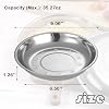 5 pack 9 Inch Stainless Steel Plates Indian Metal Dinner Dish with Lip Edge Stackable Round Camping Tray for Salad Appetizer BBQ