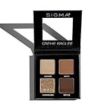 Sigma Beauty Crème Brûlée Eyeshadow Quad — Makeup Eyeshadow Quad with a Buttery Soft Formula and Buildable, Blendable Shades for a Flawless Eye Look, Designed for All Day Wear