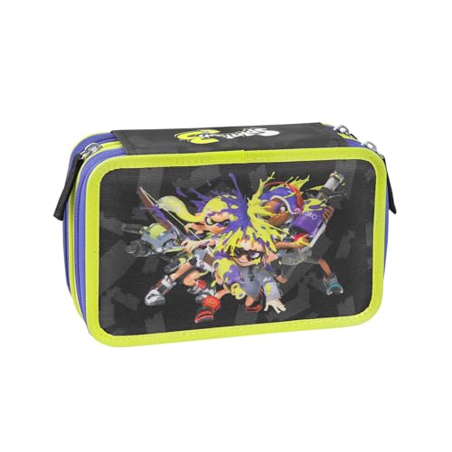 Trousse 3 compartiments Splatoon pour ne plus perdre ses crayons à l'école primaire