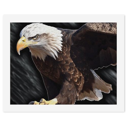 Kit de pintura por números de águila para adultos y principiantes con lienzo digital