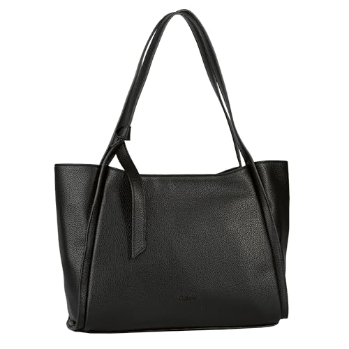 Gabor bags Laci Damen Shopper Umhängetasche Reißverschluss Groß Schwarz