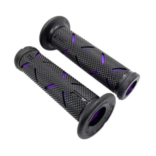 Poignée guidon de moto 22mm en caoutchouc bleu pour vos trajets quotidiens en scooter
