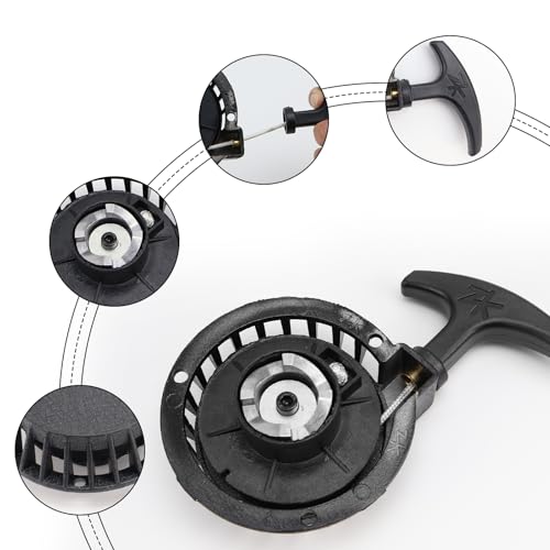 NCTNCX Pocket Bike Seilzugstarter Pocket Bike FüR 47cc 49cc Ocket Bike Ersatzteile Recoil Starter FüR Mini Atv,Mini Pocket Bikedirtbike, Motorrad