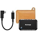 Nextorage 日本メーカー SSD 外付け 4TB USB3.2 Gen2×2, L字型ケーブル NX-P2SE Gシリーズ 茶ポーチ同梱 Type-C 最大転送速度1,600MB/s ポータブルゲーム機 Windows MacOS PS5 iPhone15/16/17 Pro, Pro Max 動作確認済み ProRes ダイレクトレック NX-P2SE4TB/GPEB ネクストレージ