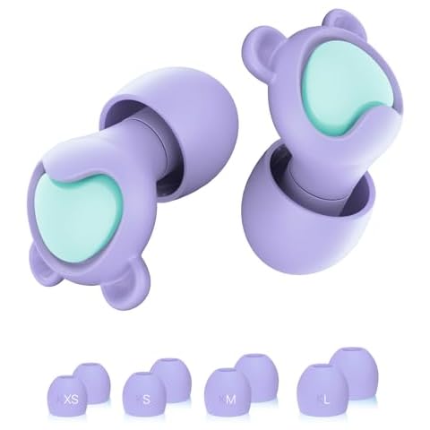 Softvox Kids Earplugs (5-12 yrs) – Reusable Small Ear Plugs for Airplane, Focus, Concerts, Travel, Socializing, Sports, Noise Sensitivity - 8 Ear Tips in XS/S/M/L, PLGN Cover