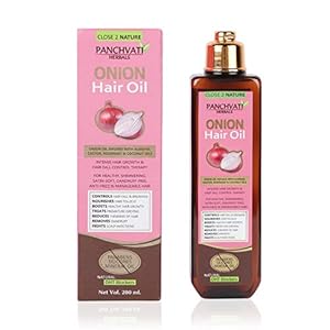 Panchvati Herbals Onion Hair Oil 200 ml Controls hair fall & breakage Boosts healthy hair growth,Reduces thinning of hair.