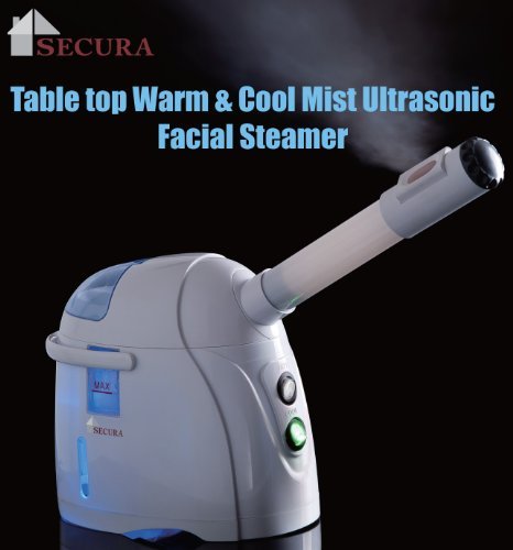 Secura Hot & Cool Facial Steamer Micro-fine Mist Sauna w/Essence Oil and Herbal Therapy