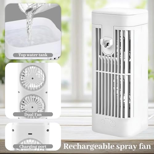 FainFun Ventilator mit Wasserkühlung, 1200mAh Tragbarer Klimaanlagen – vue 7