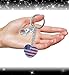 Aqua 79 USA Flag Heart Keychain - 3D Silver Heart American Flag Keychain with Sparkling Charm Rhinestone Crystals and Lobster Clasp, Fashionable USA Themed Accessories for Backpacks, Handbags, Purse