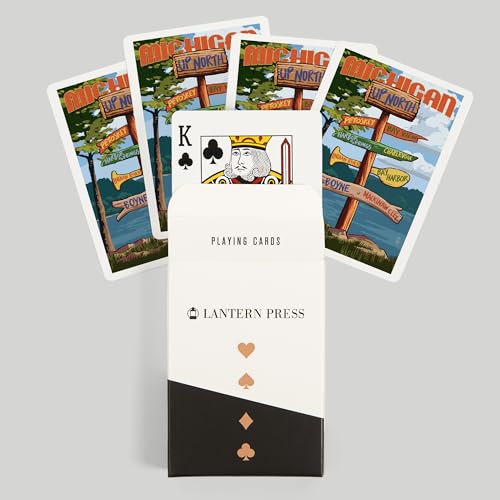 Baraja de poker Up North Michigan 52 cartas miniatura 6