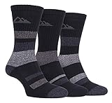 Storm Bloc – 3 Paar Damensocken zum Wandern, verhindern Blasenbildung, leicht, für den Sommer, mit gepolsterter Sohle Gr. 37-42, SBLS002BLK