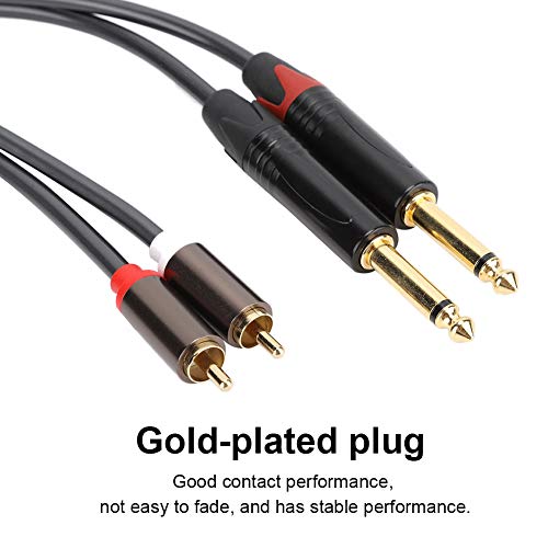 Mono Plu Adapter Cable, Stereo Jack Interconnect Cable miniatura 2