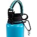 Paracord Planet - Flask Water Bottle Handle - Fits Wide Mouth Water Bottles - Durable Hydro Carrier with Safety Ring and Carabiner Accessories