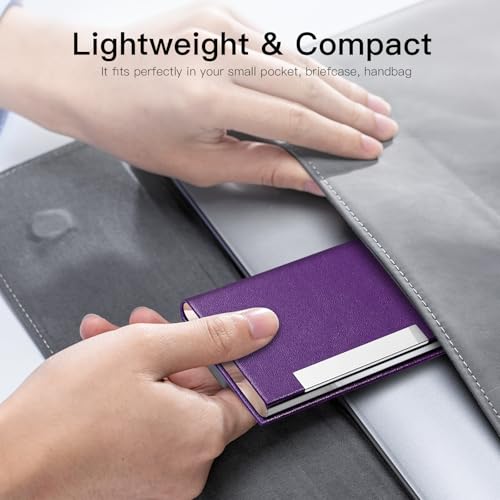 image for Padike Business Card Holder, Business Card Case Professional PU Leathe