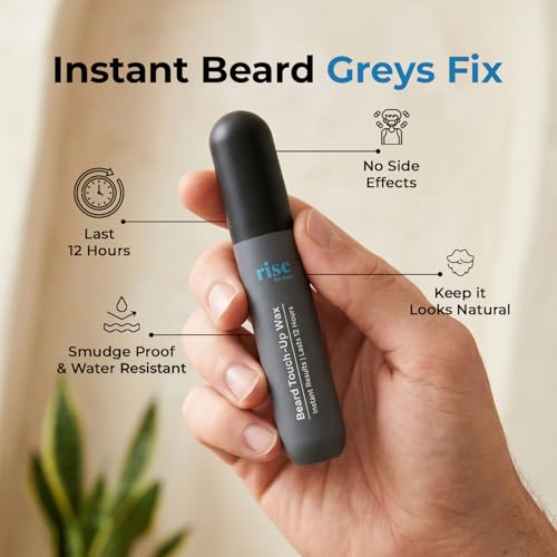 Image of Beard Touch-Up Wax | Instant Beard Colour | Quick Grey Beard Fix with Argan Oil | Smudge & Water Resistant Beard Touch Up For Men | Up to 12 Hour Hold
