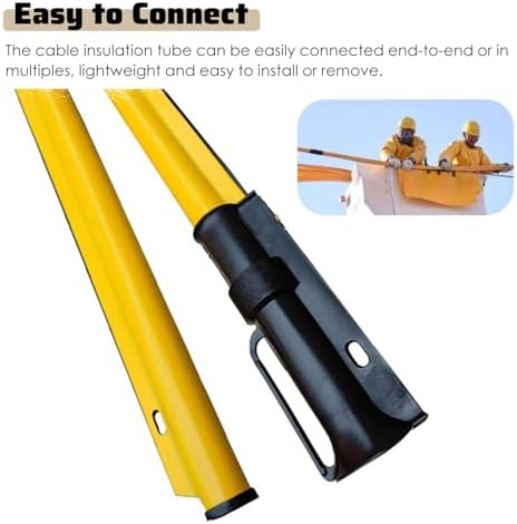 High Voltage Cable Insulation Wrap - Cuttable 35mm PE Protector Sheathing, 66m Anti Electric Shock Conductor Cover for Cables, Durable Wall Cable Sleeve