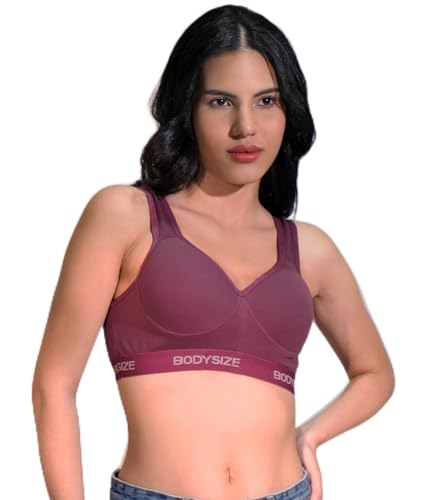Image of BODYSIZE Women's Everyday Wear Wire Free Padded Sports Bra SF-28 (Heavily Padded, Gym, Yoga Bra) | Everyday Wear, Sweat Absorbent, Soft Cotton Fabric for Ultimate Comfort (B Cup)