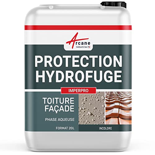 Hydrofuge et anti taches, imperméabilisant murs, terrasses, toitures et facades : Imperpro - 20 L (jusqu'à 100 m²) - ARCANE INDUSTRIES