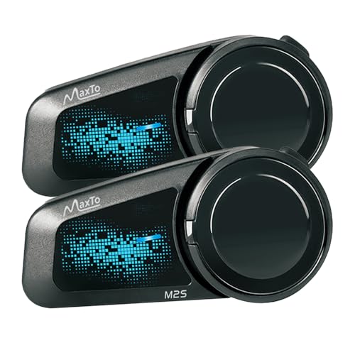 Écouteurs Bluetooth M2S pour moto MAXTO | Intercom casque 2-6 motards IP67