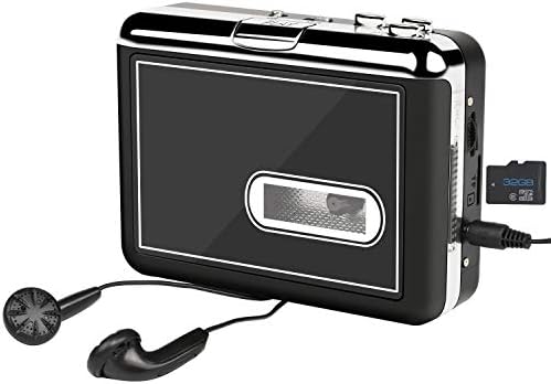 Cassette Player, Portable Cassette to MP3 Converter and Walkman Tapes Recorder Digital Audio Music Player with Earphones, no PC Compatible, Directly Save into TF Card