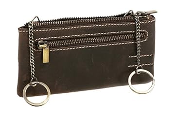 LEAS Portachiavi extra grande, Vera Pelle, marrone Vintage-Collection''