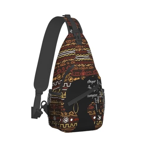 ASYG African American Womens Sling Bag African Women Crossbody Chest Daypack Casual Backpack Womens Shoulder Bag2