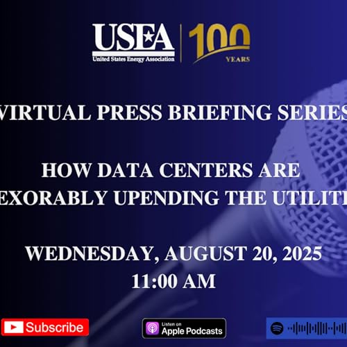 『August 2025 Virtual Press Briefing: How Data Centers Are Inexorably Upending the Utilities』のカバーアート