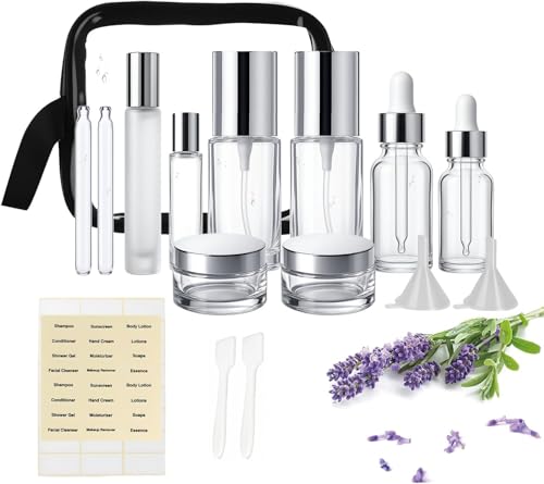 TSA Approved Glass Travel Bottle Set