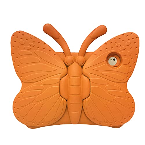 Ipad Case For Kids, Feitenn 3D Cartoon Butterfly Non-Toxic Eva Light Weight Kid Proof Shockproof Case With Kickstand For Ipad 5/ Ipad 6 /Ipad Pro 9.7/ New Ipad 2017 Case (Orange) #TOP3