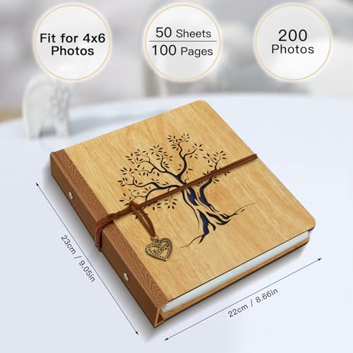 ZEEYUAN Photo Album 6x4 Slip in 200 Photos Hardcover Photo Book Ideal for Wedding Albums Family Photo Books and Travel Memories - Image 3
