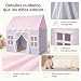 Imagen de Wilwolfer Tienda de campaña para niños Interior: Tienda de Princesa con Alfombra Acolchada