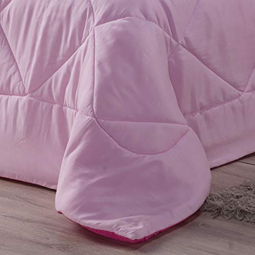 Conjunto Edredom Lençol Ternura Solteiro 04 Peças. Dupla Face (Rosa/Pink)