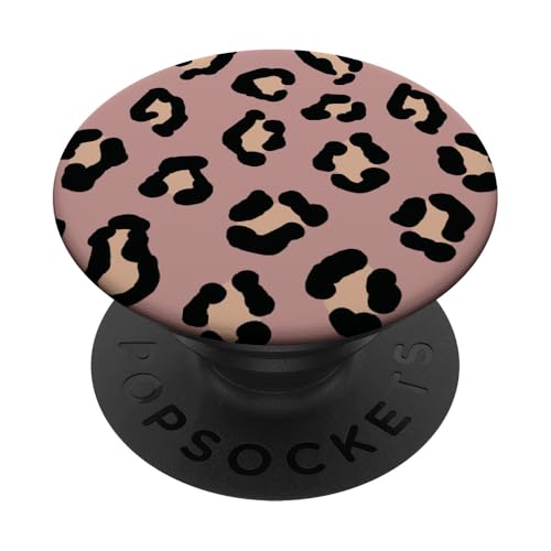 Niedlicher Tier, Altrose, Flieder, Geparden-Druck, Leopardenmuster PopSockets Klebender PopGrip