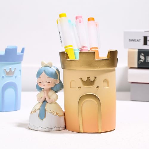 Pot à crayons en résine pour bureau et rangement de stylos - 5