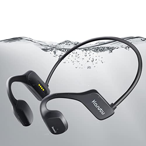 Kasutu Bone Conduction Headphones, Open-Ear Bluetooth 5.2 Headphones Built-In 8G Memory, Ip68 Waterproof Sports Mp3 Earphones With Mic For Swimming Running Hiking Cycling #TOP26