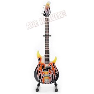 Axe Heaven MA-322 Licensed Michael Anthony Flame Bass Mini Guitar - Les Beatles, Paul McCartney, John Lennon, RIngo Starr, George Harrison