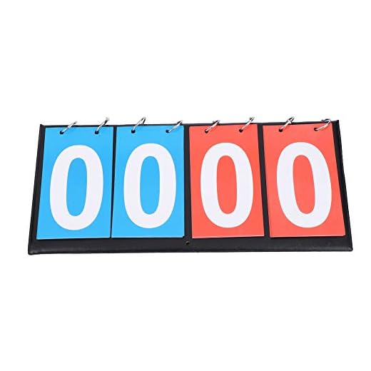 BuyWeek Placar, placar de 2/3/4 dígitos, flipper de cores brilhantes, placar esportivo de vôlei, basquete, tênis, mesa, placar (4 dígitos)