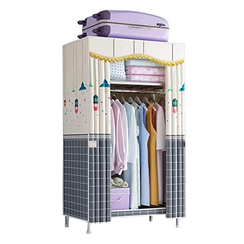 Armario portátil de lona para colgar ropa sin arrugas, armario de tela compacto 82 x 45 x 170 cm