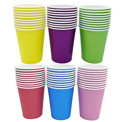 Yuxitia 60Pcs Diy Paper Cups, Multicolor Paper Cups For Wedding Party Picnic Bbq Travel And Event (8 Ounce,60 Count)… #TOP1