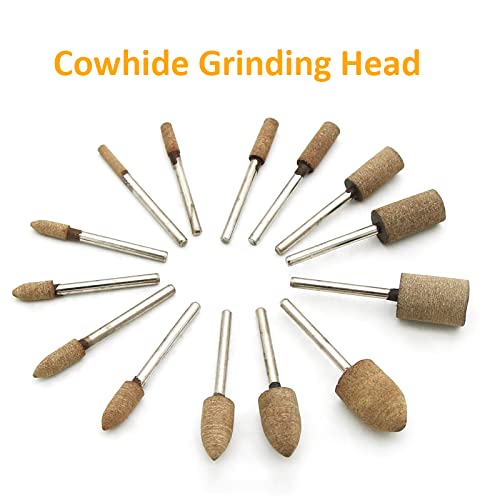 20 Teste Abrasive A Punta Montata - Grana 180, Gambo 3 Mm, Testa Cilindrica 4 Mm, Per Lucidare E Modellare Ceramica, Legno, Metallo E Pietra