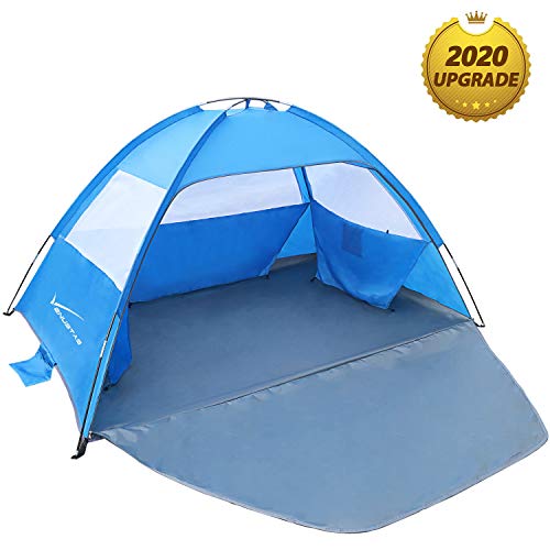 Venustas Beach Tent Beach Umbrella Outdoor Sun Shelter Canopy Cabana UPF 50+ Sun