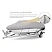 Seamander Waterproof Boat Cover, Solution-Dyed Yarn Marine Grade Cover Fits 17' to 19' ft Bass, V-Hull, Tri-Hull, Fish & Ski, Runabout Bowrider Boats - Heavy Duty Canvas Gray