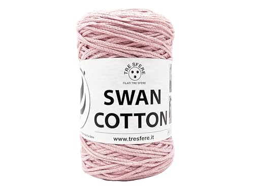 SWAN COTTON (2512 - Rosa Baby), yarn for bags, hats, baskets, underplates, clutch composition 70% recycled cotton 30% polyester, 250 g spool 250 m