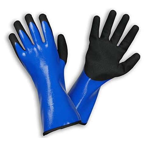ROSTAING Unisex largo multiusos guantes de nitrilo azul Cover