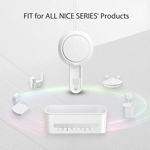 Bathroom Caddy Set(3Pcs)- Shower shelf no drilling + Soup Dish & Toothbrush Holder -Vacuum Shower Caddy Suction Cup - Plastic shower caddy - storage caddy - Shampoo holder - Removable Waterproof Shelf